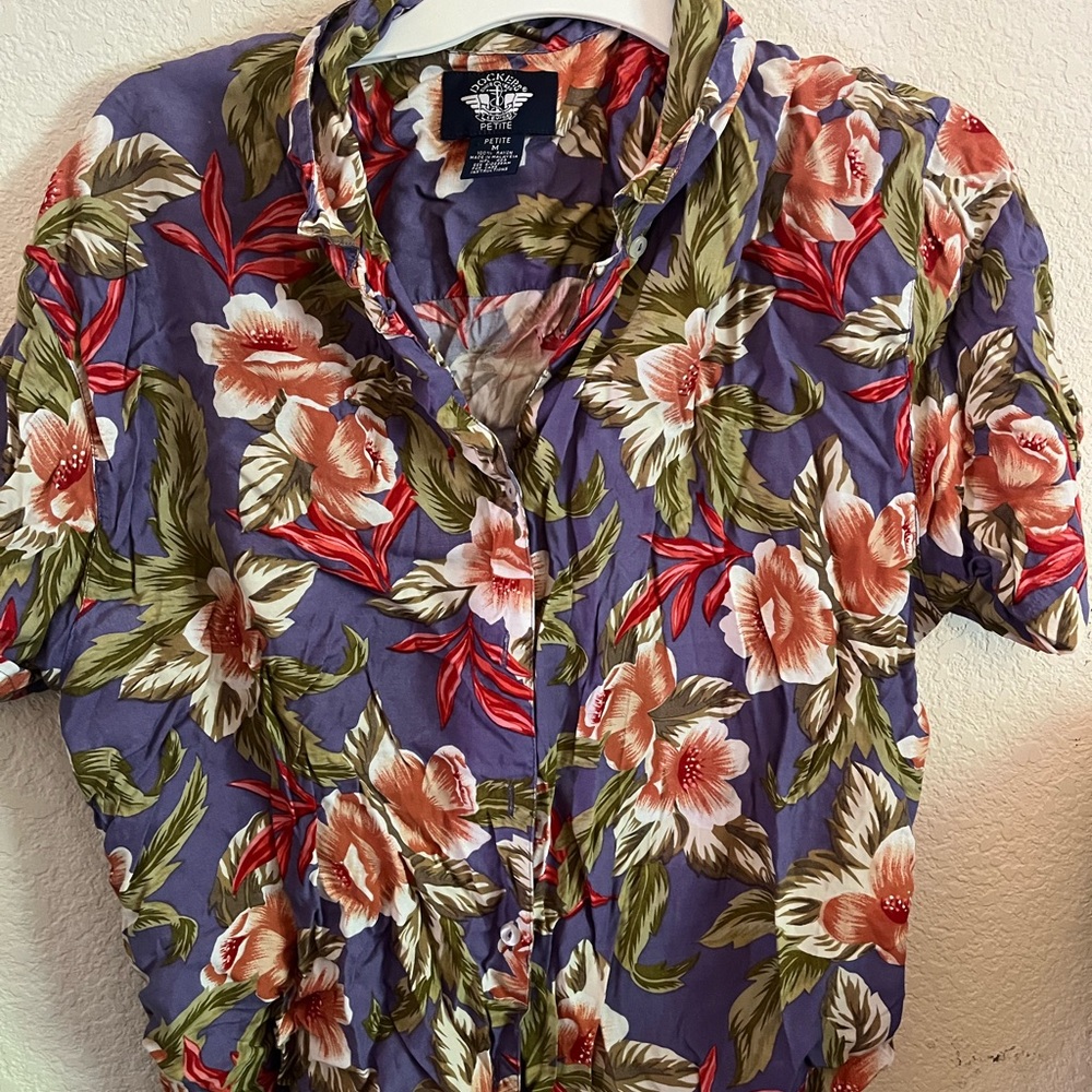 Floral button up